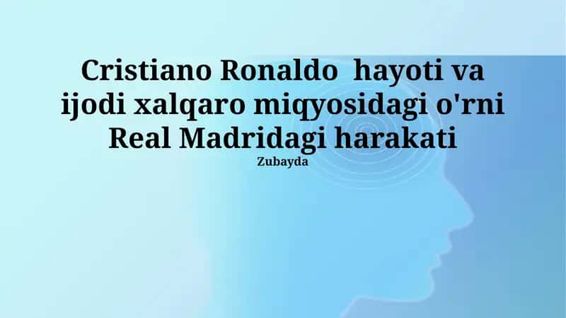Ronaldo hayoti va ijodi 1