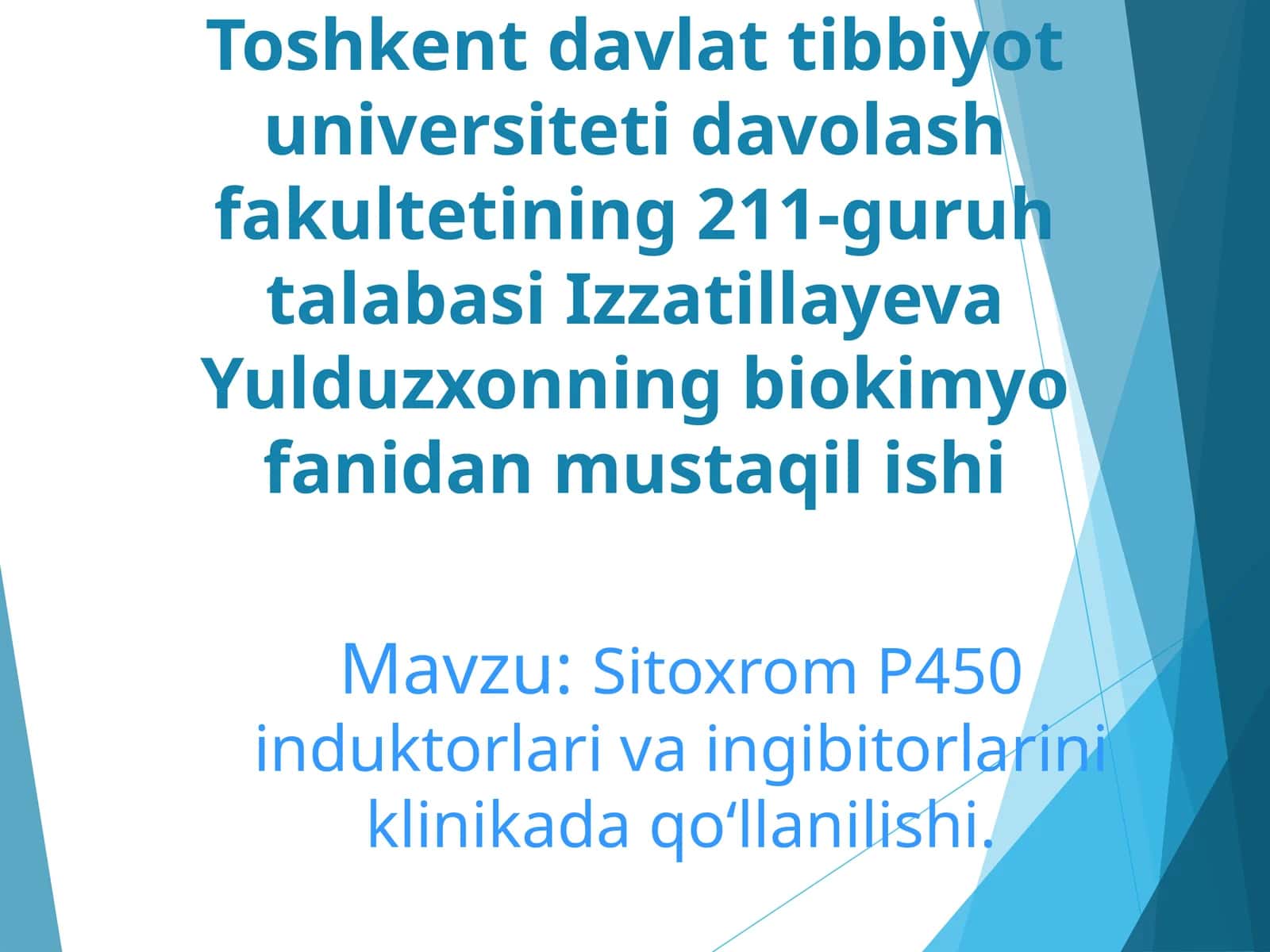 Sitoxrom P450 Induktorlari va Ingibitorlari 1