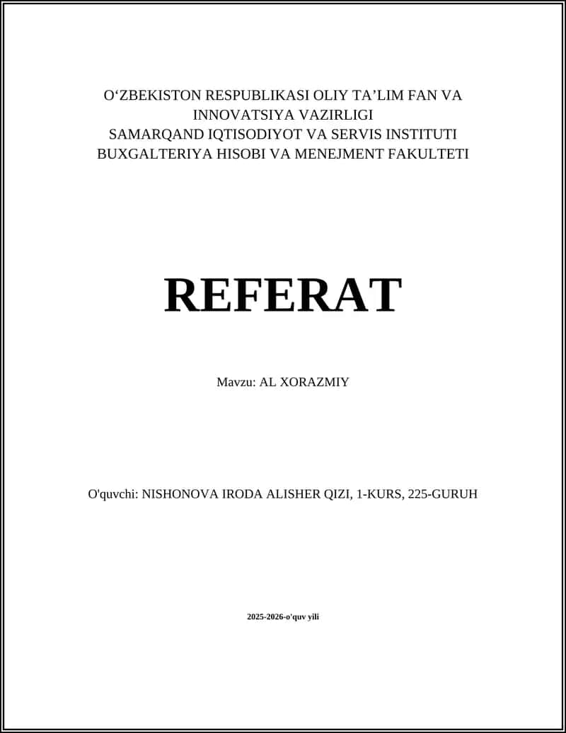 AL XORAZMIY 1