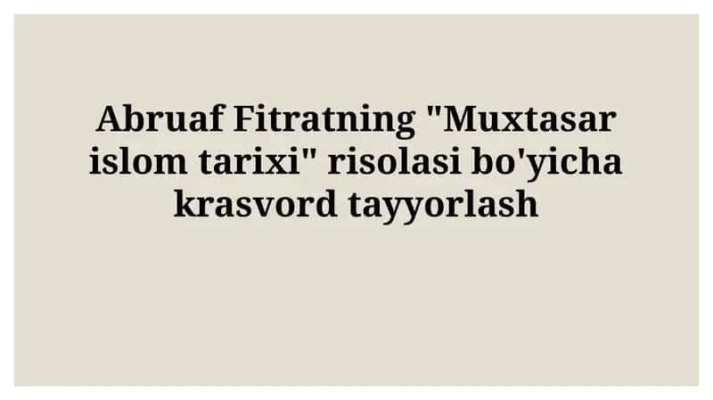 Muxtasar islom tarixi 1