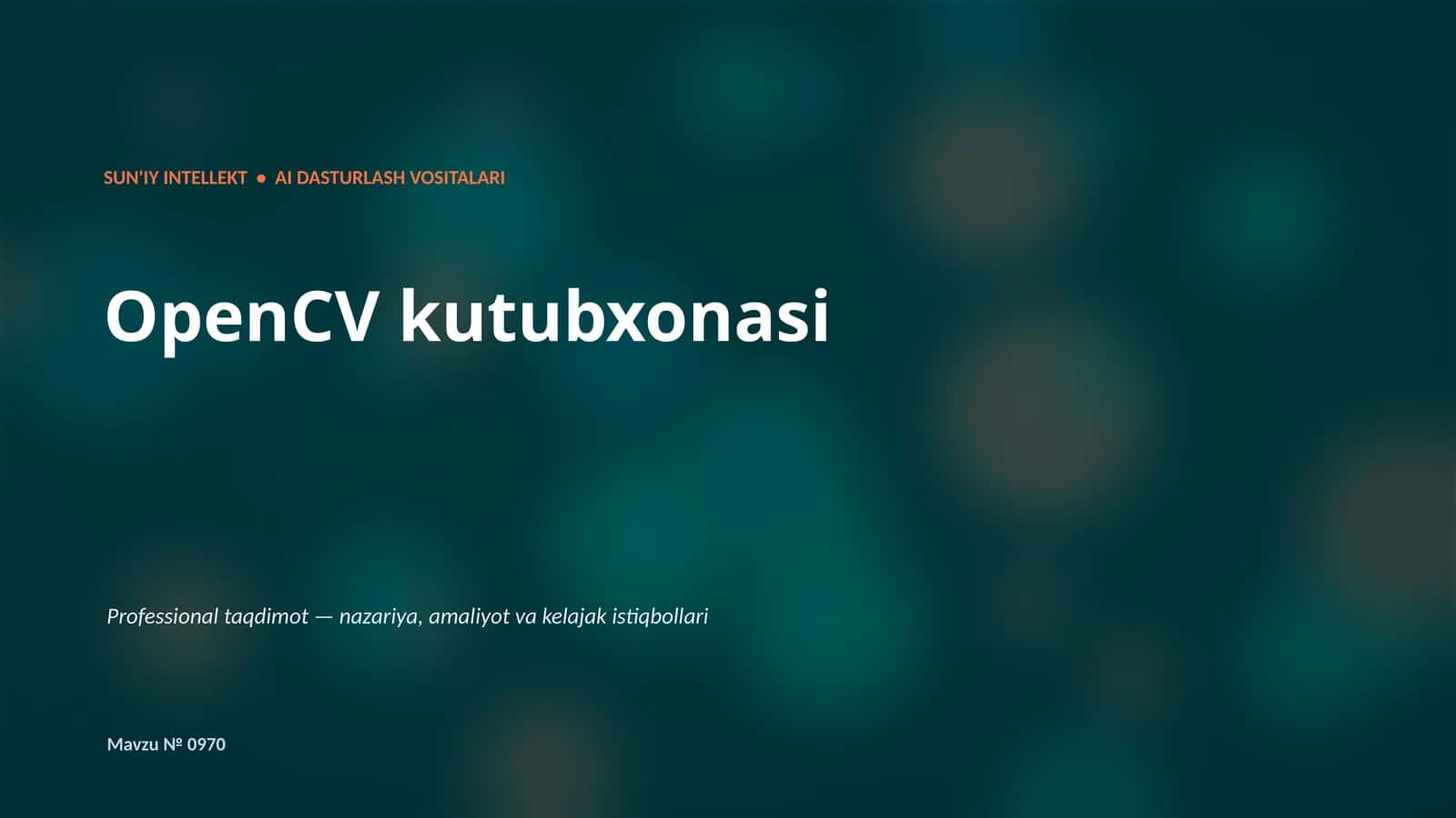 OpenCV kutubxonasi 1