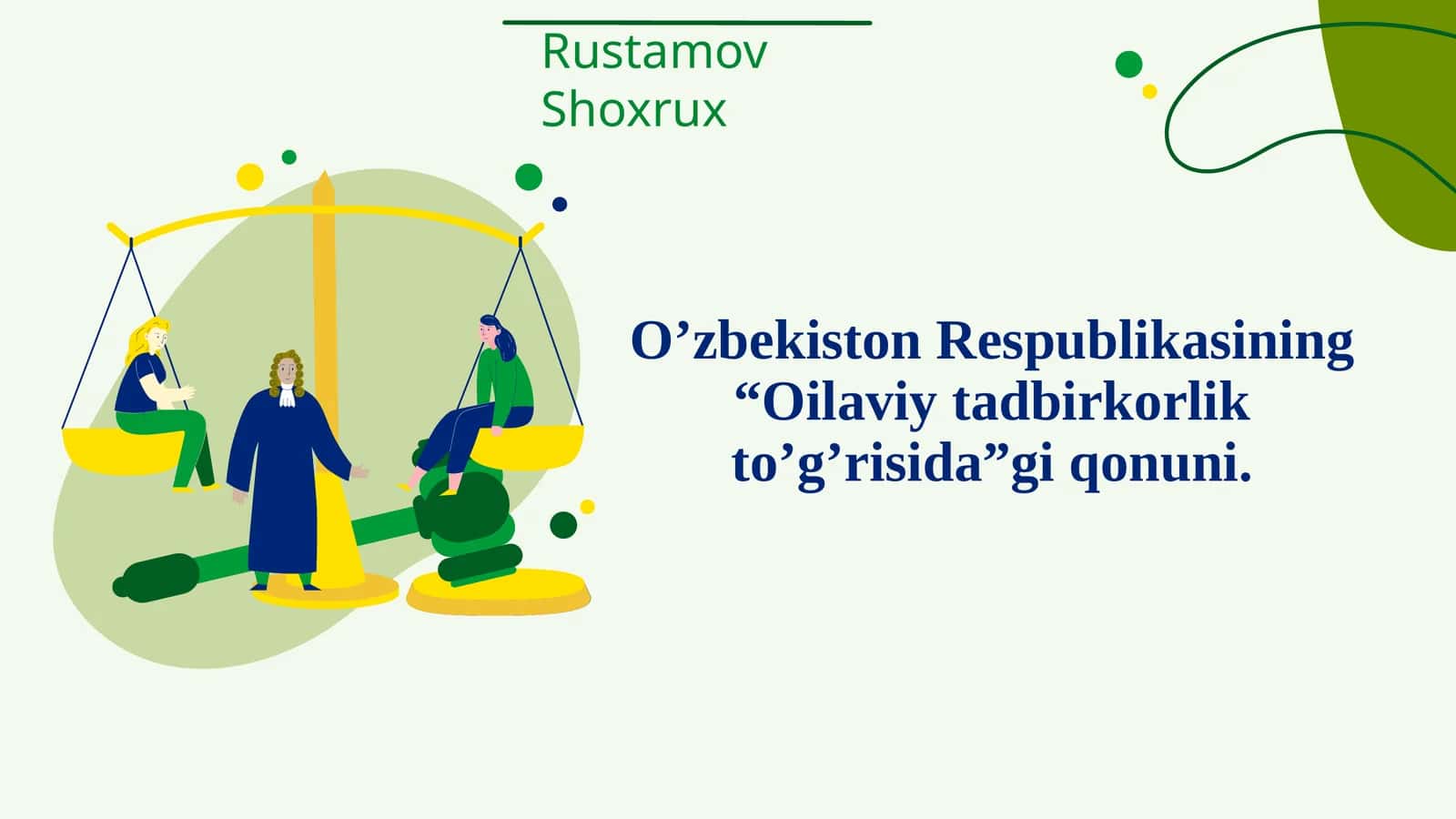 Oilaviytadbirkorlik haqida qonuni 1