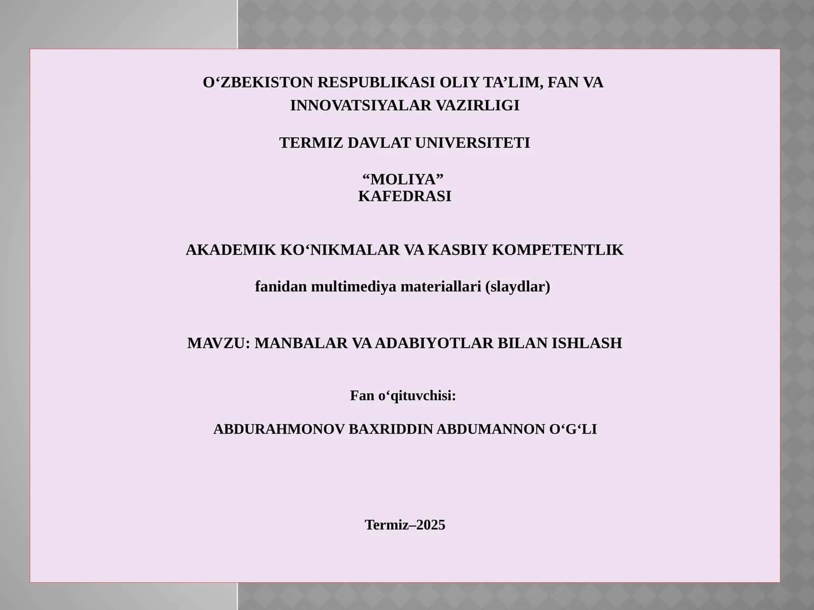 AKTIV VA PASSIV TURIZM TUSHUNCHASI 1