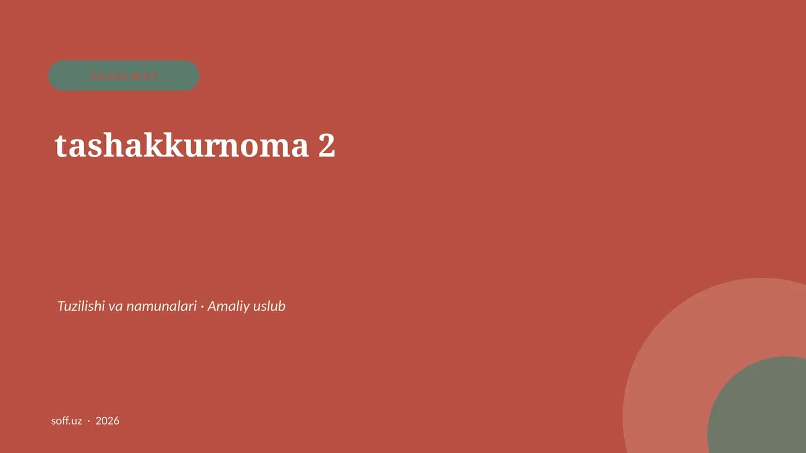 Tashakkurnoma 2 1
