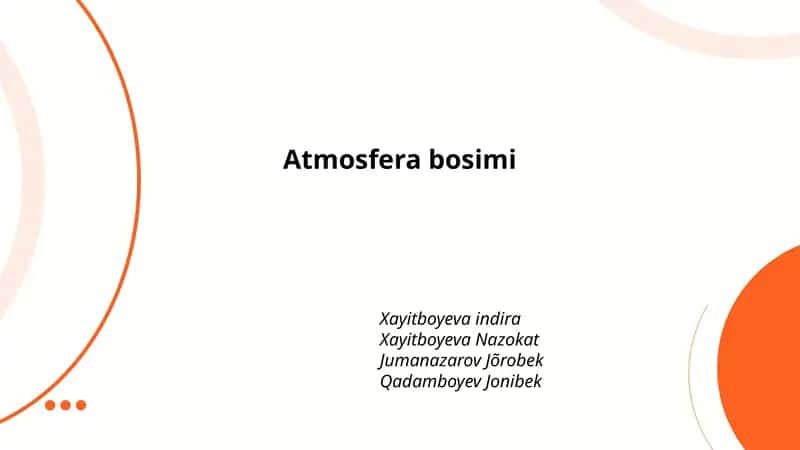 Atmosfera bosimi 1