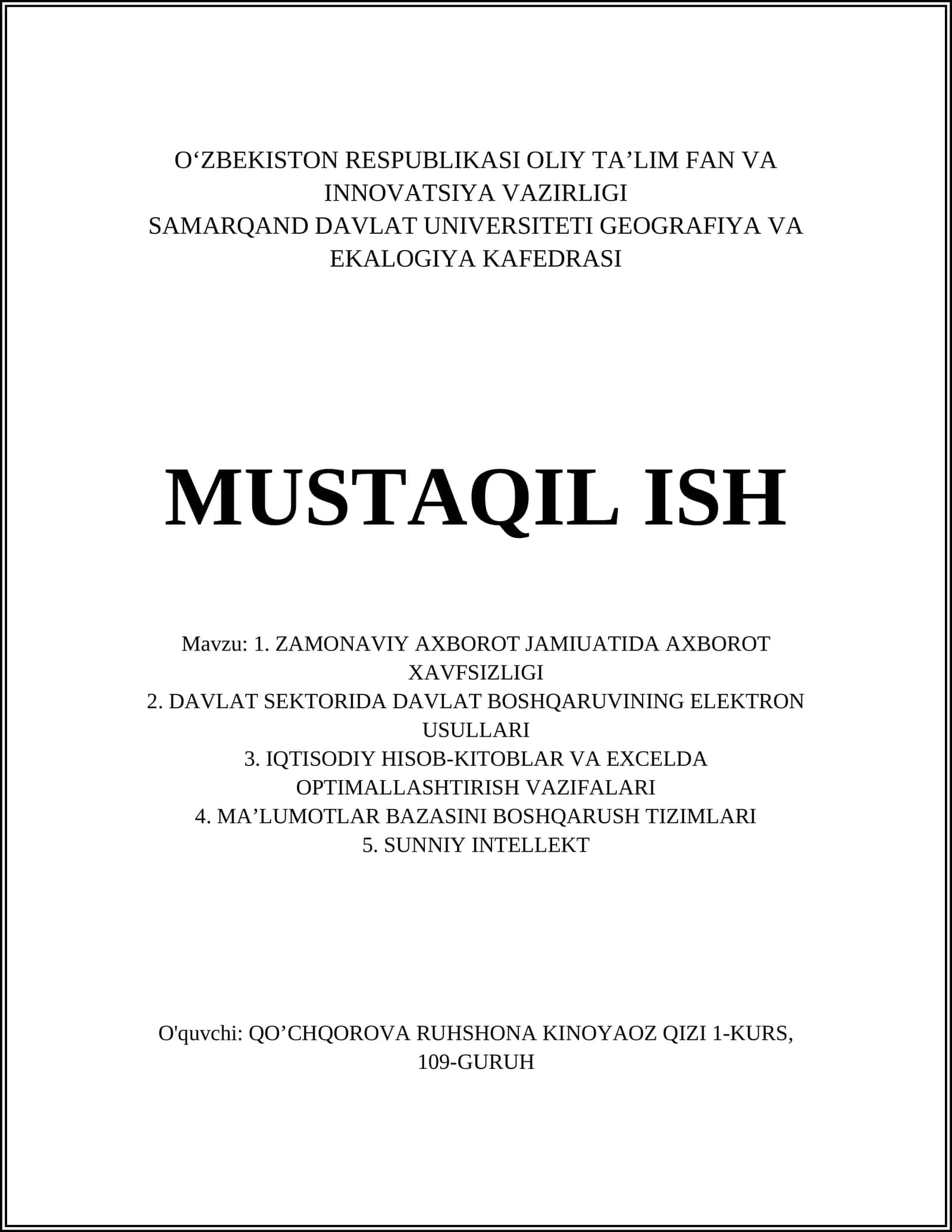 Zamonaviy Axborot Xavfsizligi 1