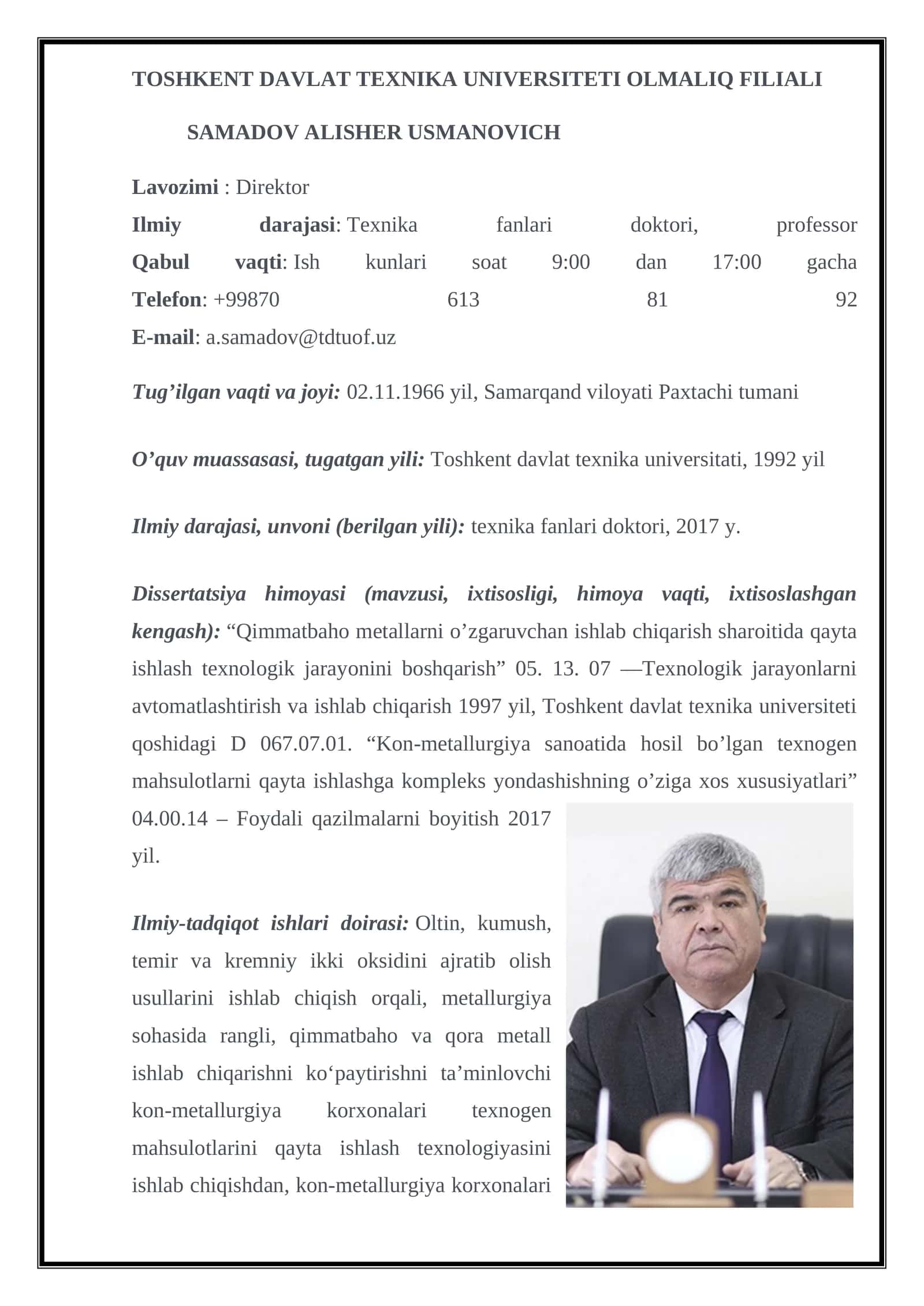 Qimmatbaho metallarni o’zgaruvchan ishlab chiqarish sharoitida qayta ishlash texnologik jarayonini boshqarish 1