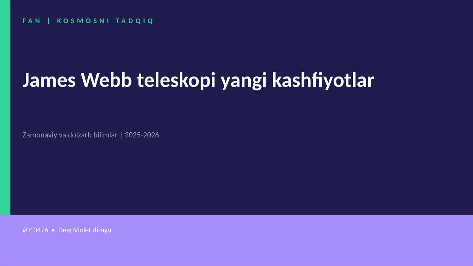 James Webb teleskopi yangi kashfiyotlar 1
