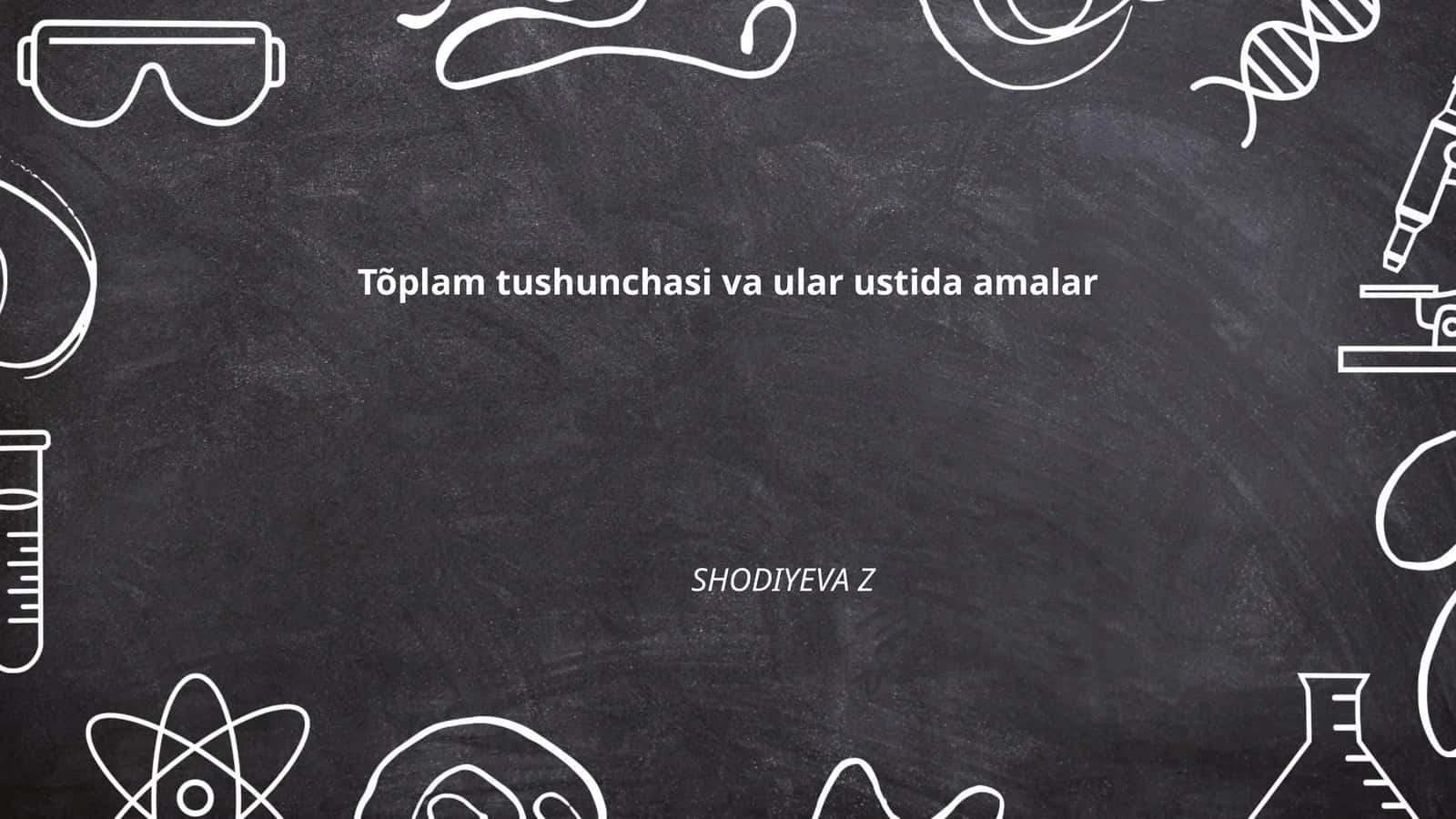 Tõplam tushunchasi va ular ustida amalar 1