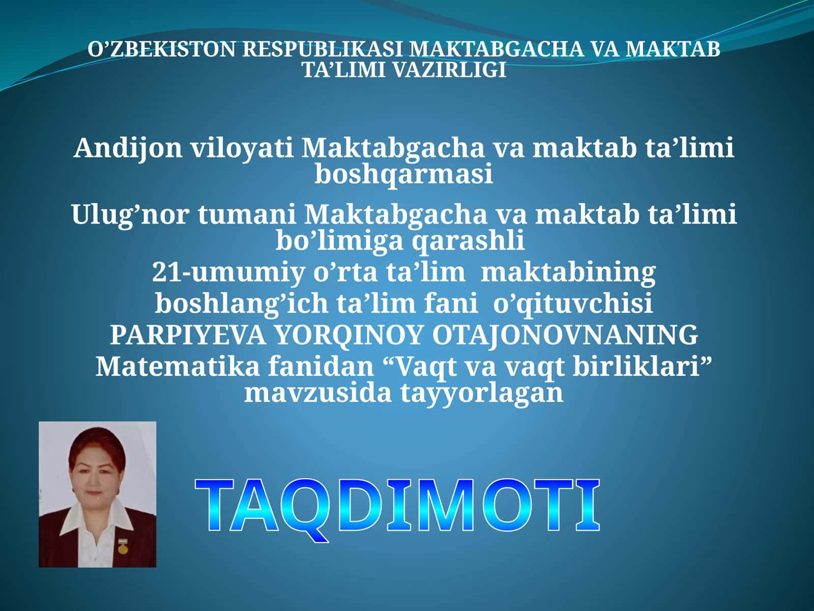 Vaqt va vaqt birliklari 1