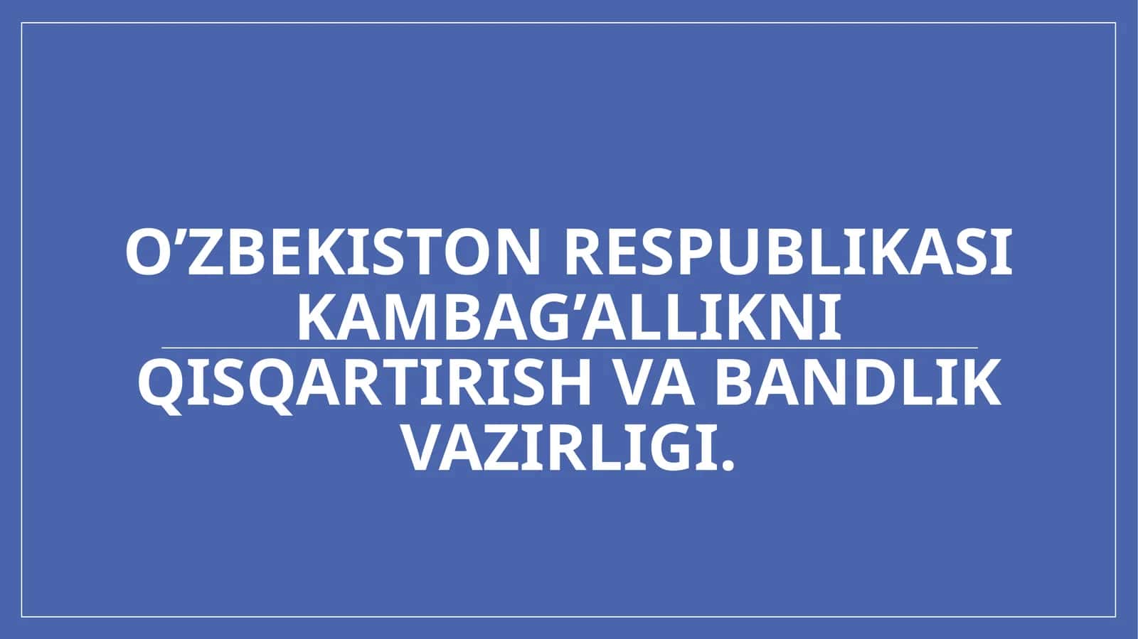 Vazirlik haqida 1