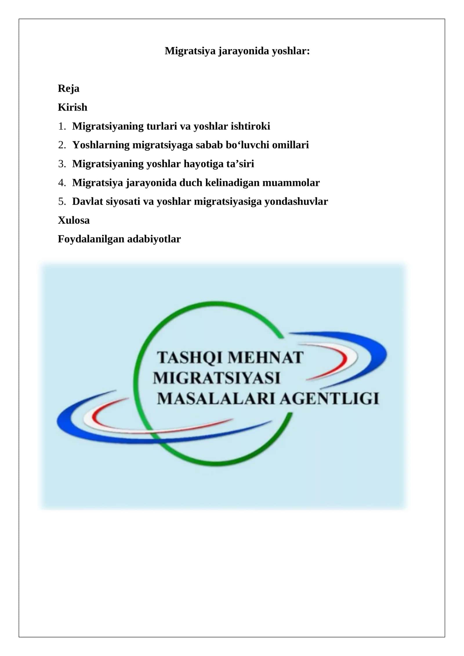 Migratsiya jarayonida yoshlar 1
