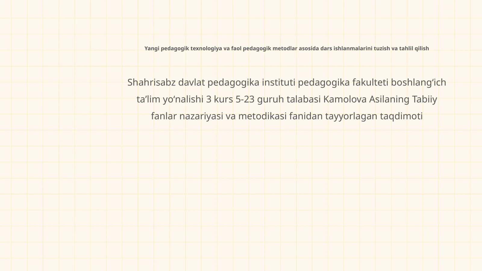 Yangi pedagogik texnologiya va faol pedagogik metodlar 1