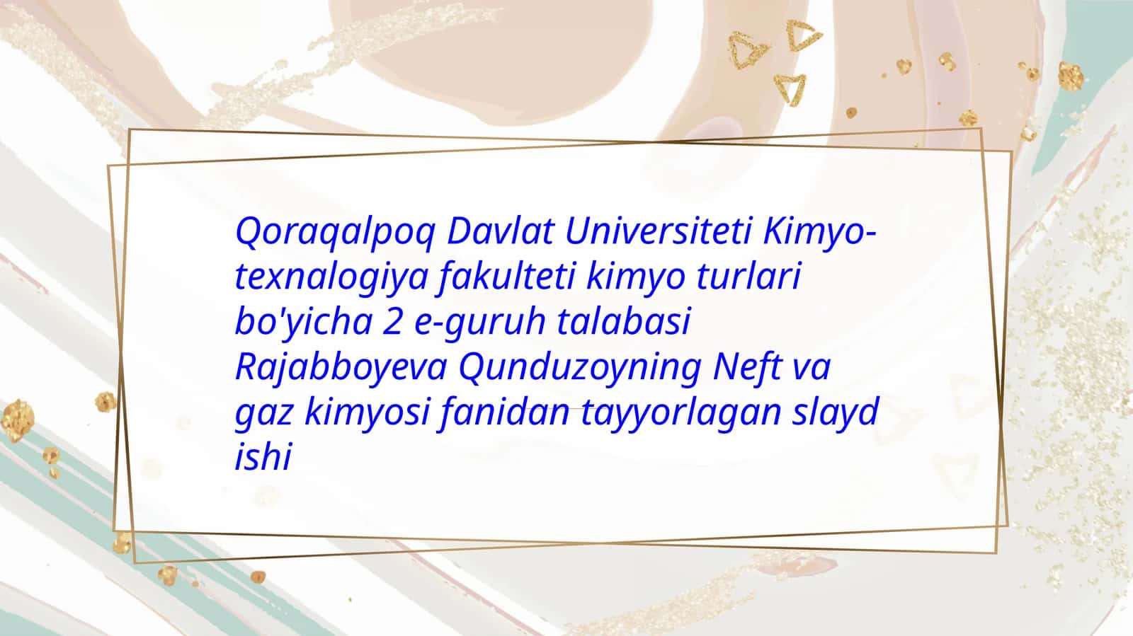 Kimyo-texnalogiya fakulteti 1