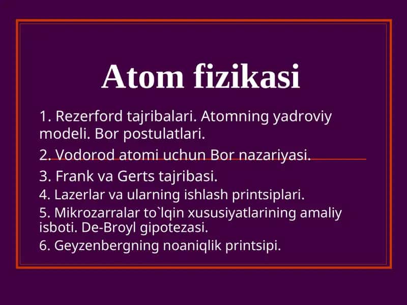 Atоm fizikasi 1