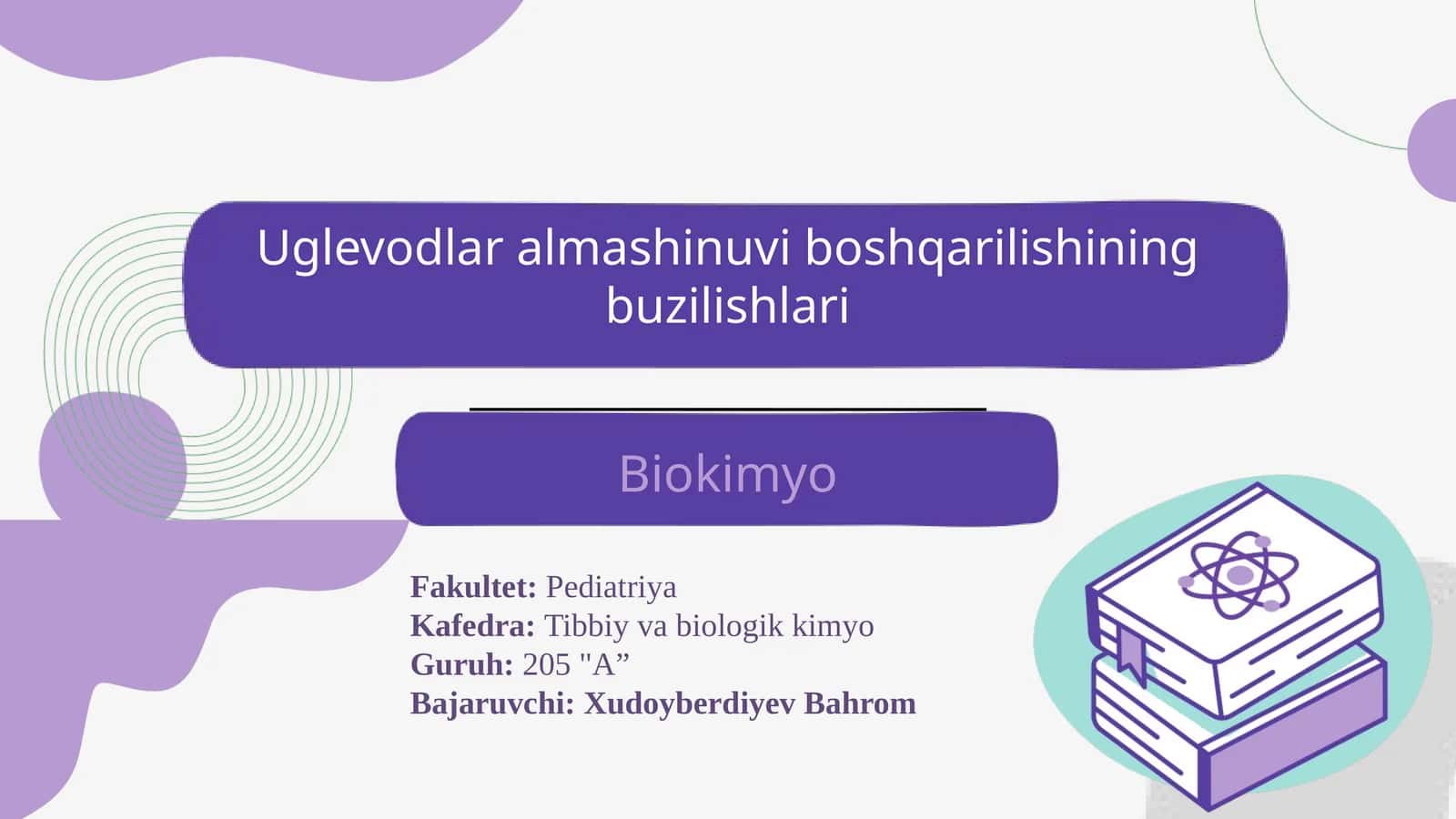 Uglevodlar almashinuvining buzilishlari 1