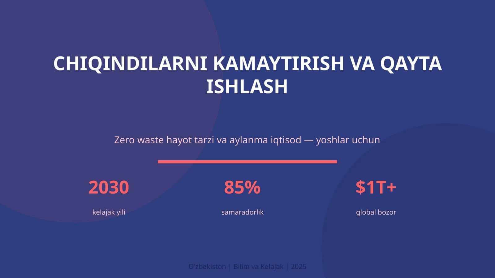 CHIQINDILARNI KAMAYTIRISH VA QAYTA ISHLASH 1