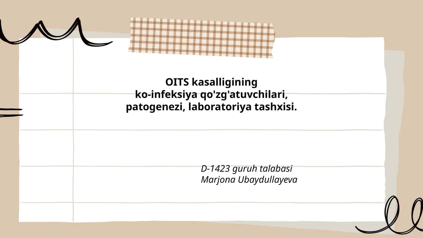 OITS kasalligining ko-infeksiya qo'zg'atuvchilari, patogenezi, laboratoriya tashxisi 1