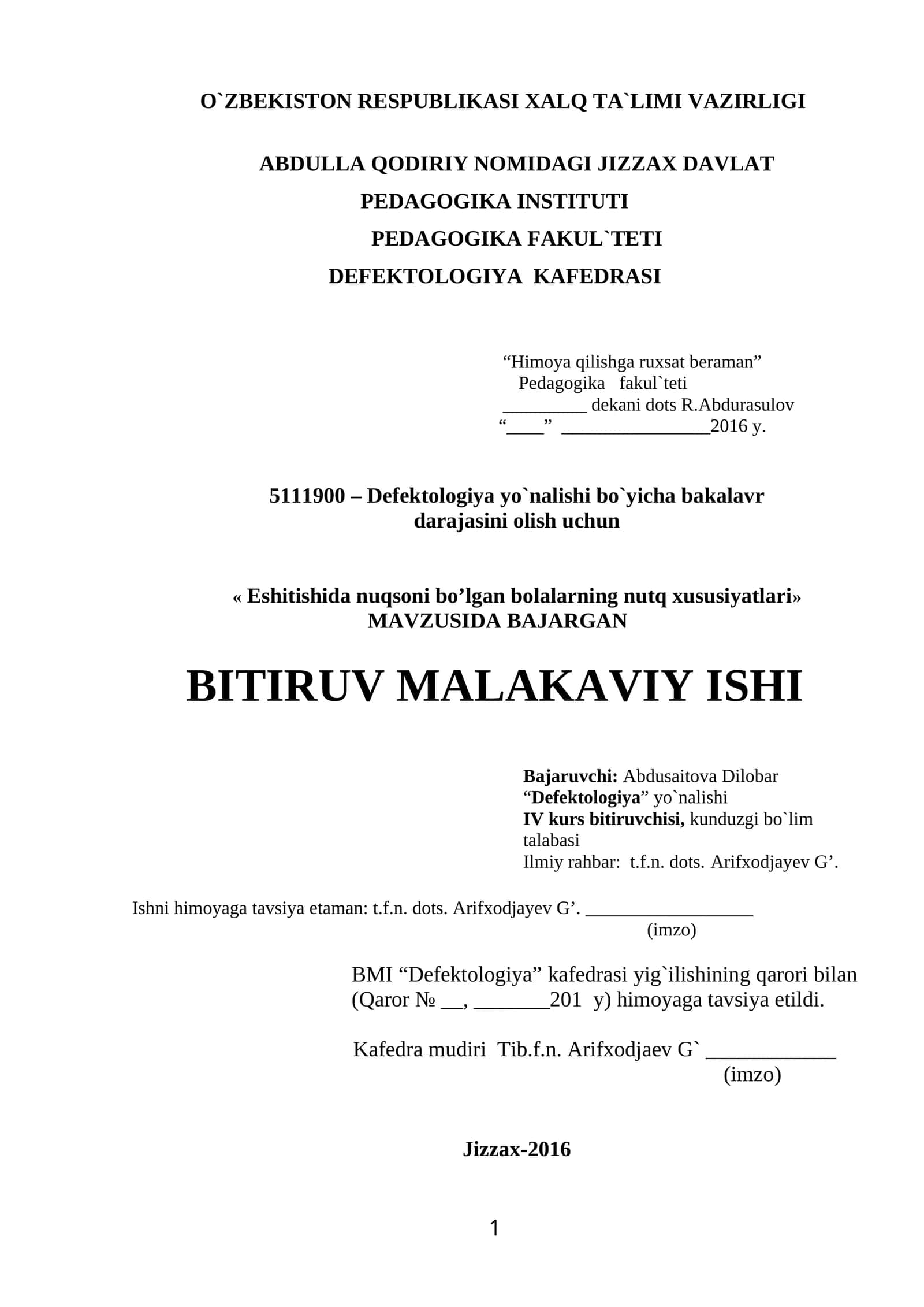 Eshitishida nuqsoni bo’lgan bolalarning nutq xususiyatlari 1