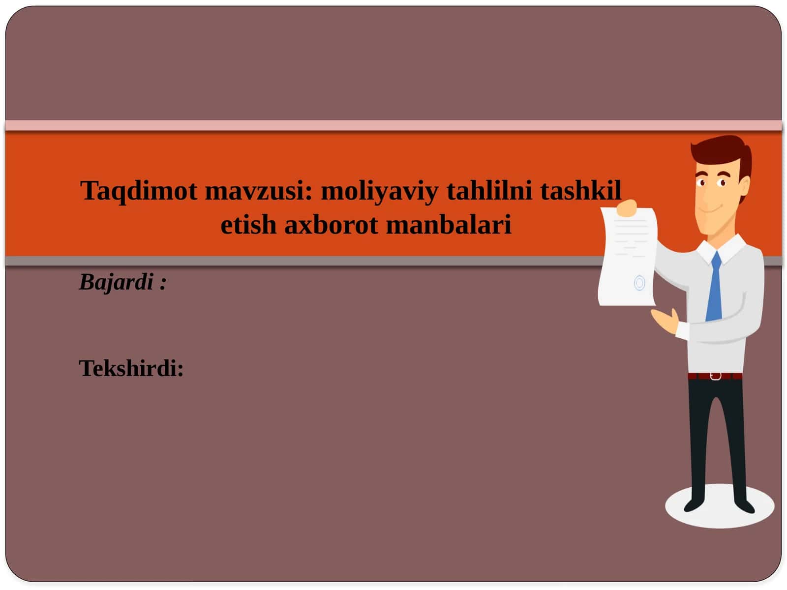 Moliya viy tahliilni tashkil etish axborot manbalari 1