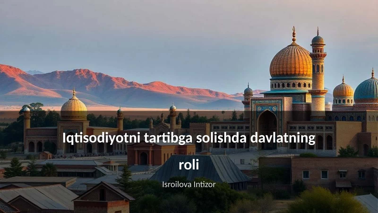 Iqtisodiyotni tartibga solishda davlatning roli 1