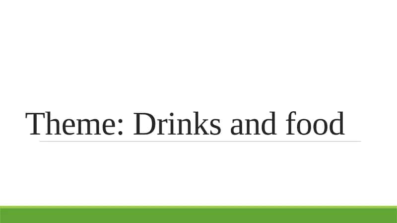 drinks and foods 1