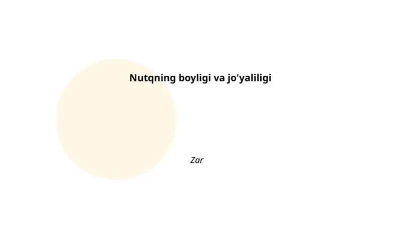 Nutqning boyligi va jo'yaliligi 1