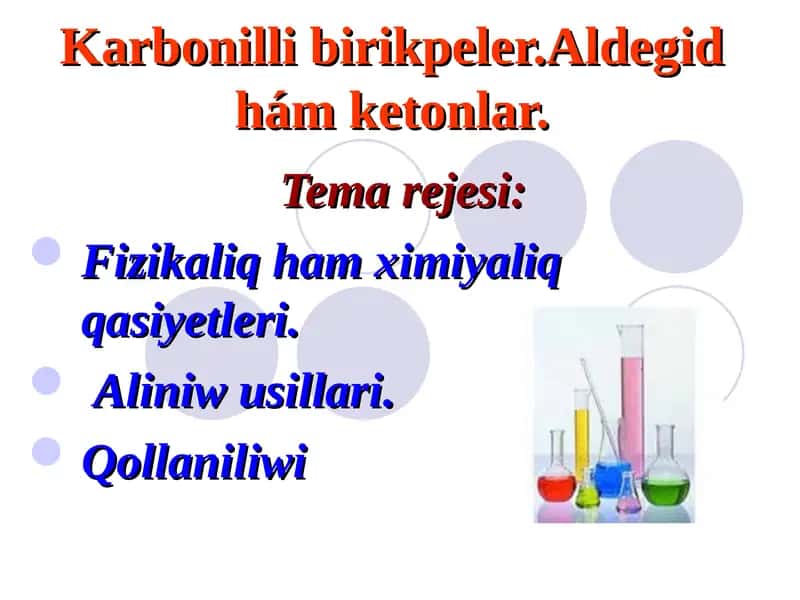 Aldegid hám ketonlar 1