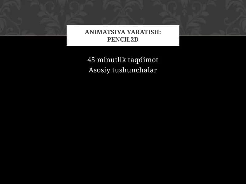 Bepul va ochiq manbali 2D animatsiya dasturi 1