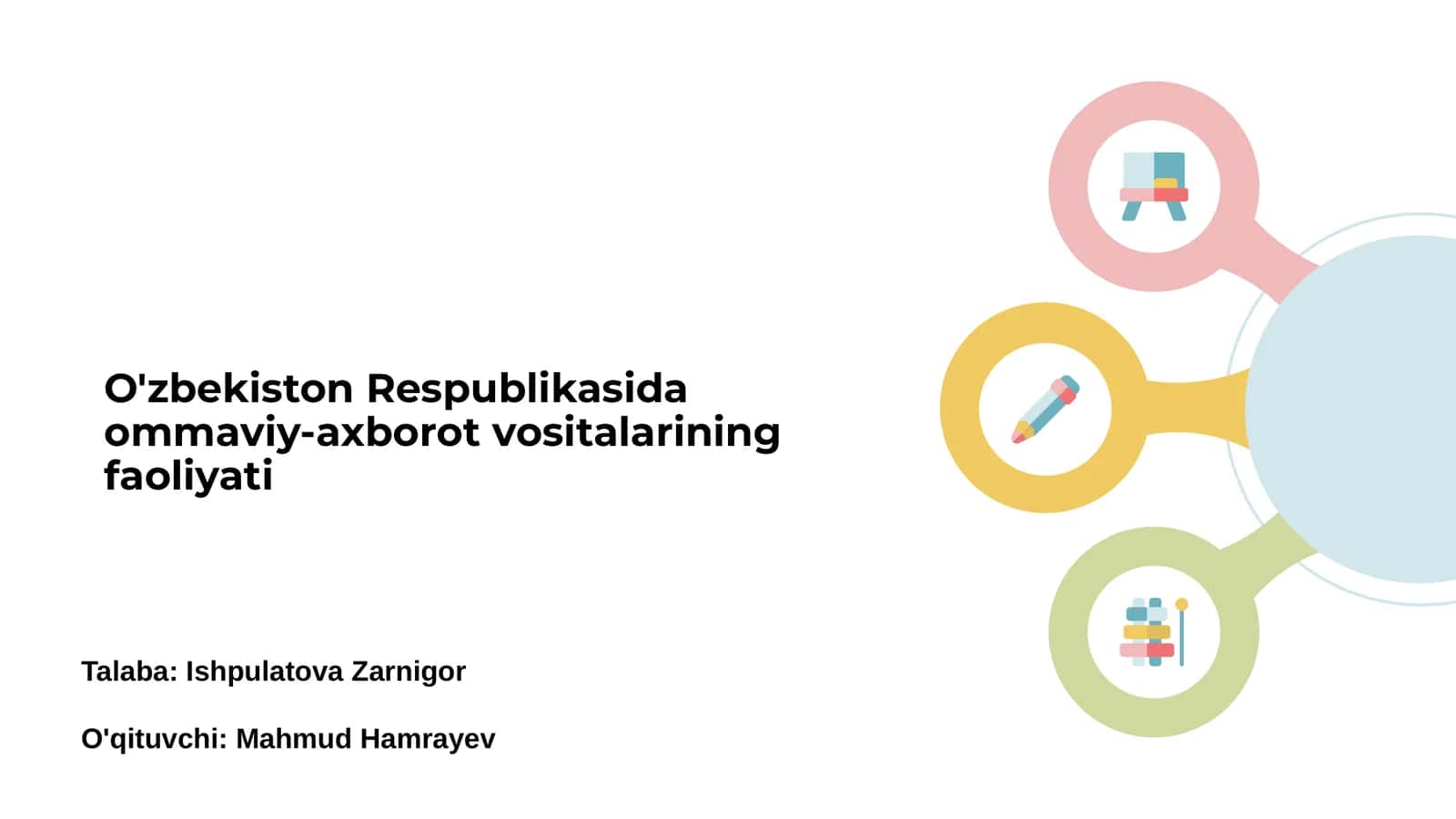 O'zbekiston Respublikasida ommaviy-axborot vositalarining rivojlanishi 1