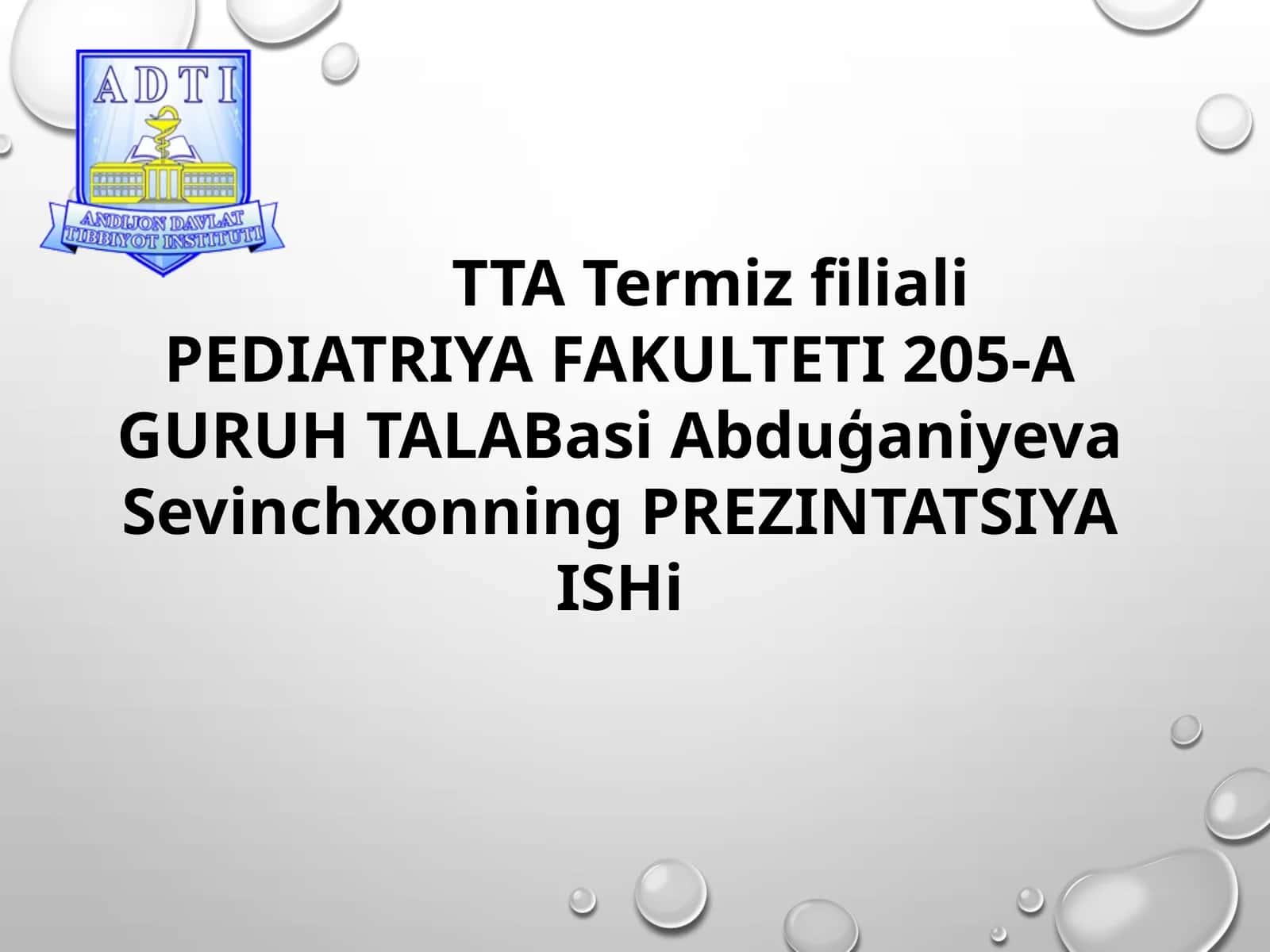 PEDIATRIYA FAKULTETI 1