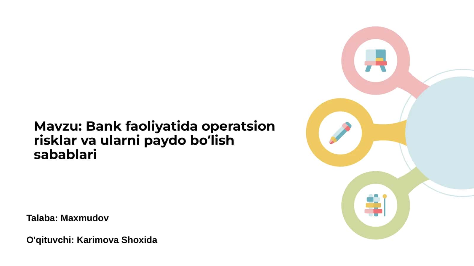 Bank faoliyatida operatsion risklar va ularni paydo bo’lish sabablari 1