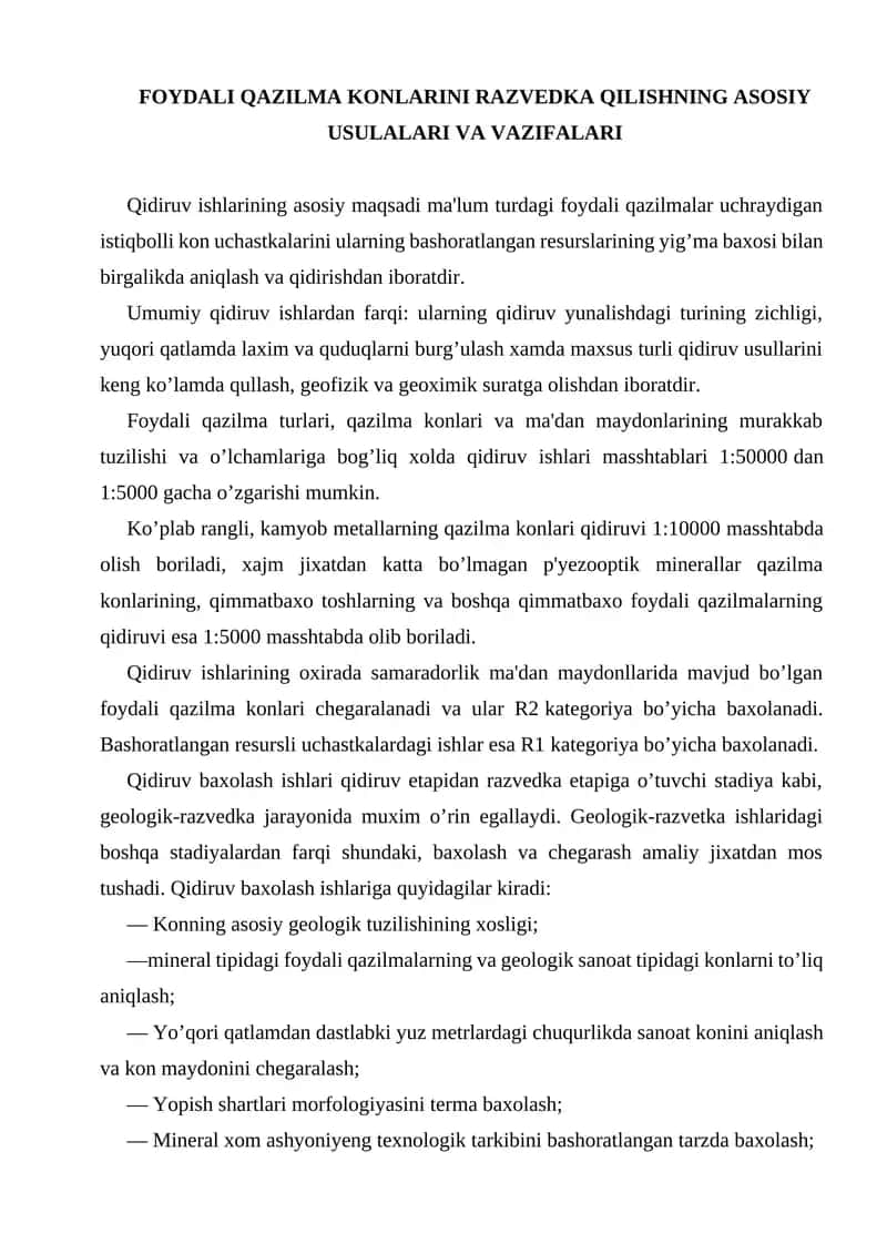 Foydali Qazilma Konlari 1
