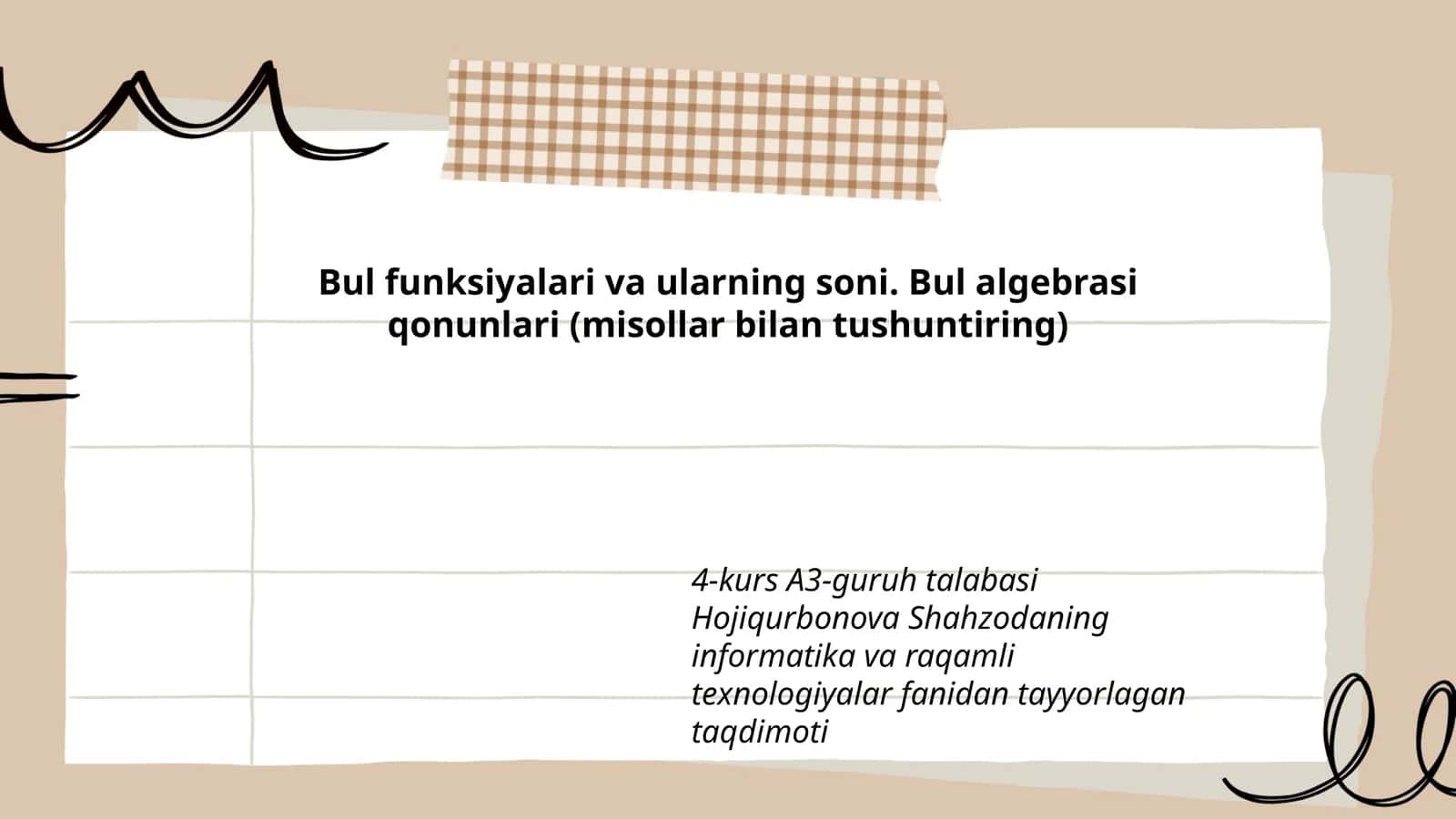 Informatika va raqamli texnologiyalar fanidan taqdimot 1