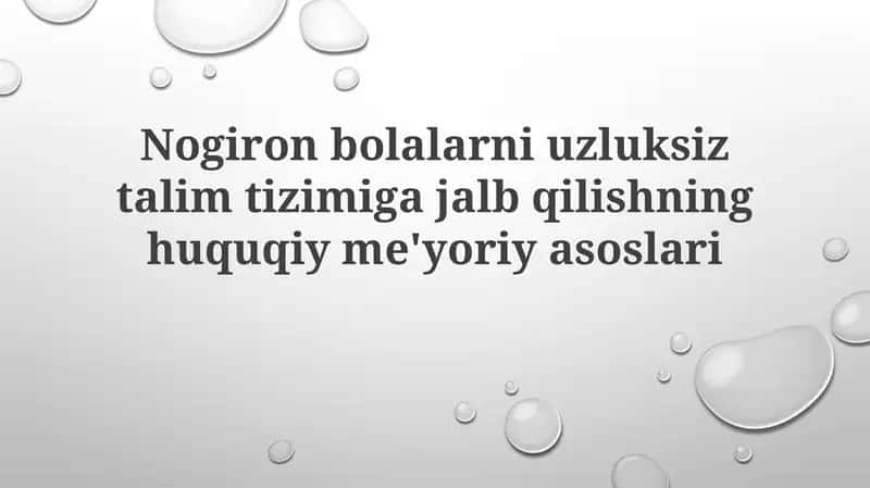 Inklyuziv ta'limdagi monitoring va baholash (M&B) 1