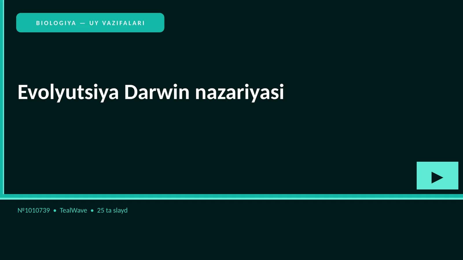 Evolyutsiya Darwin nazariyasi 1