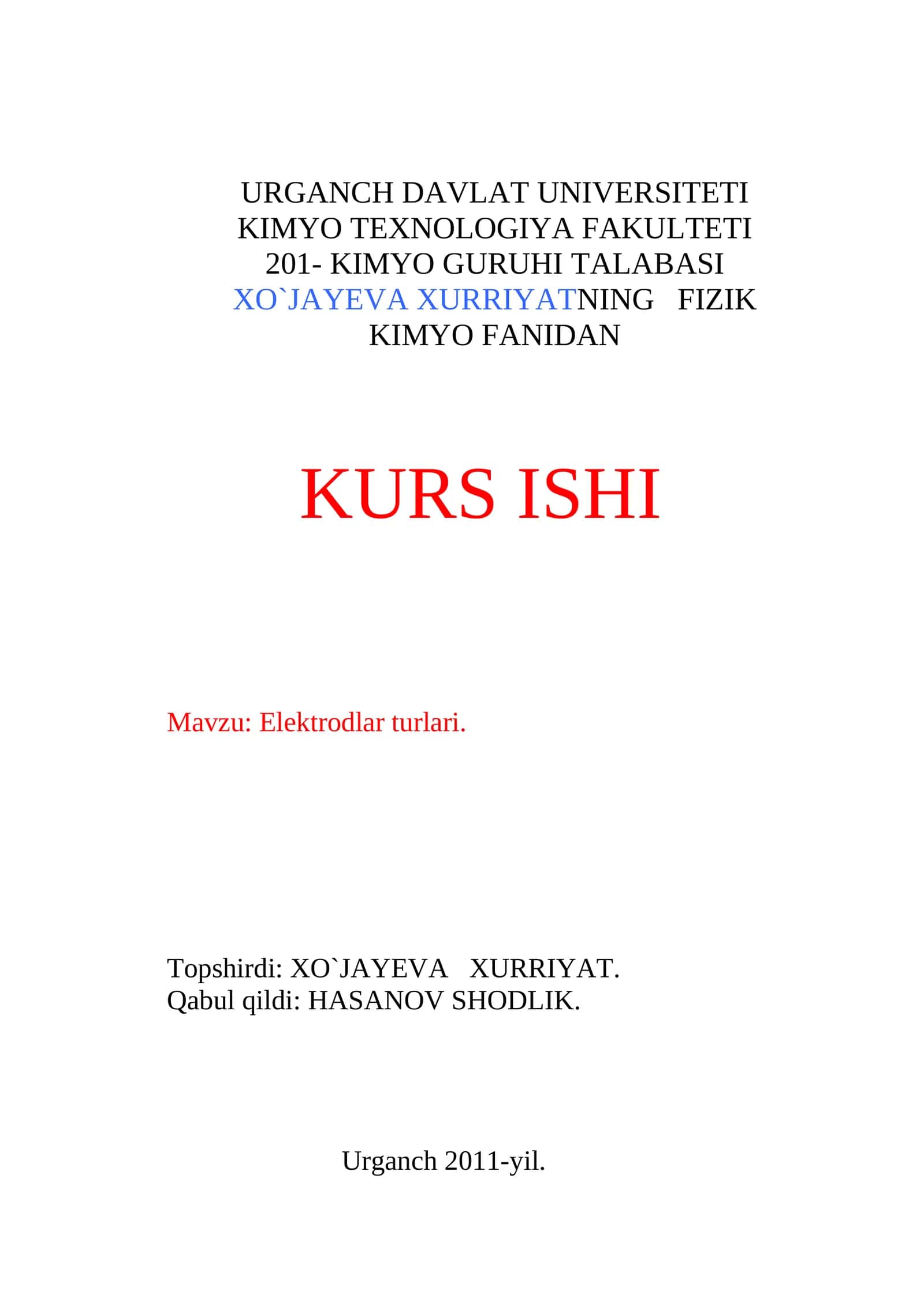 Elektrodlar turlari 1