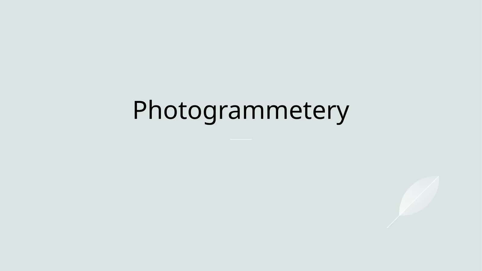 Photogrammetery 1