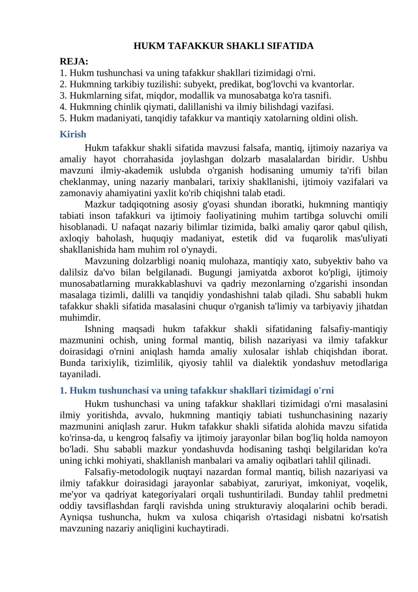 HUKM TAFAKKUR SHAKLI SIFATIDA 1