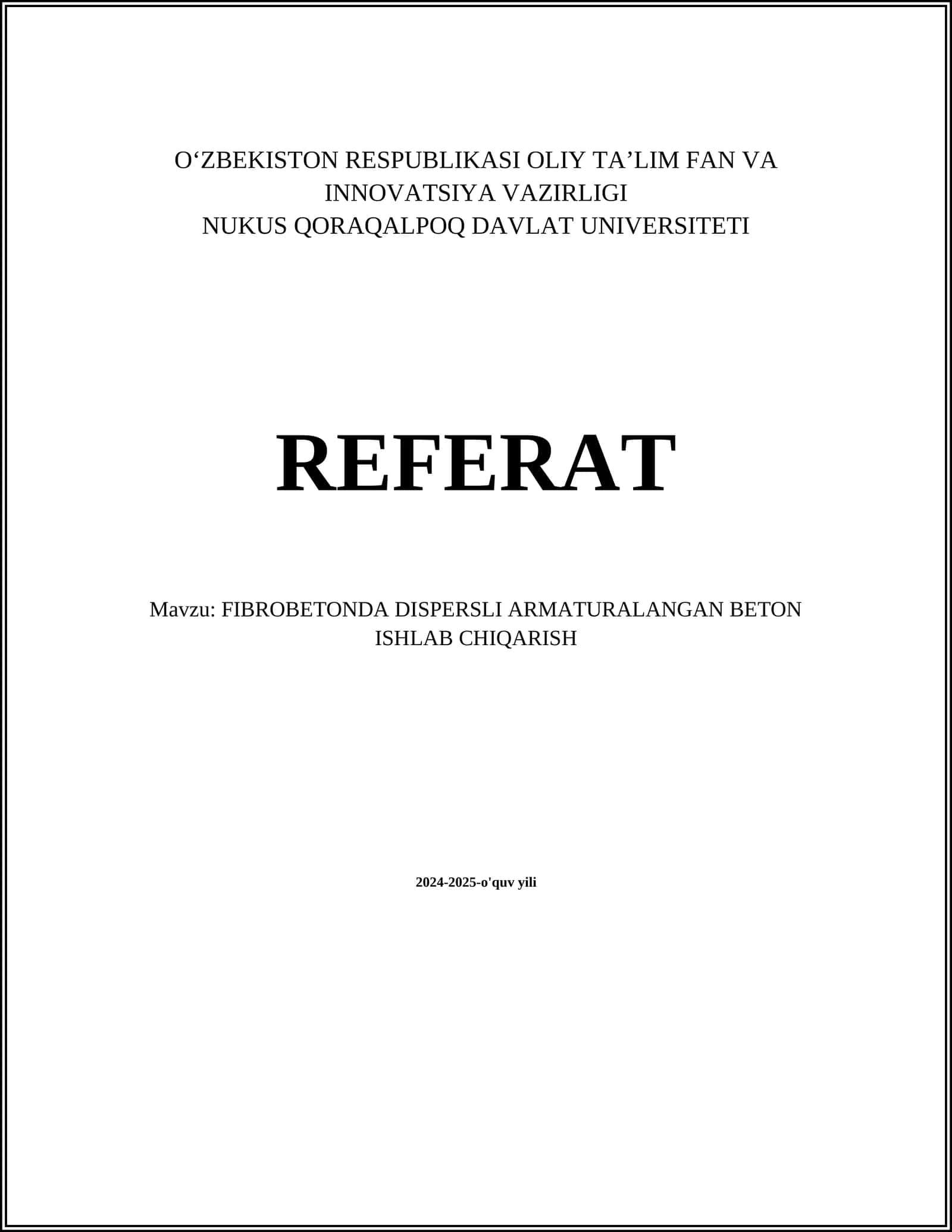 FIBROBETONDA DISPERSLI ARMATURALANGAN BETON ISHLAB CHIQARISH 1