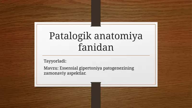 Essensial gipertoniya patogenezining zamonaviy aspektlar 1