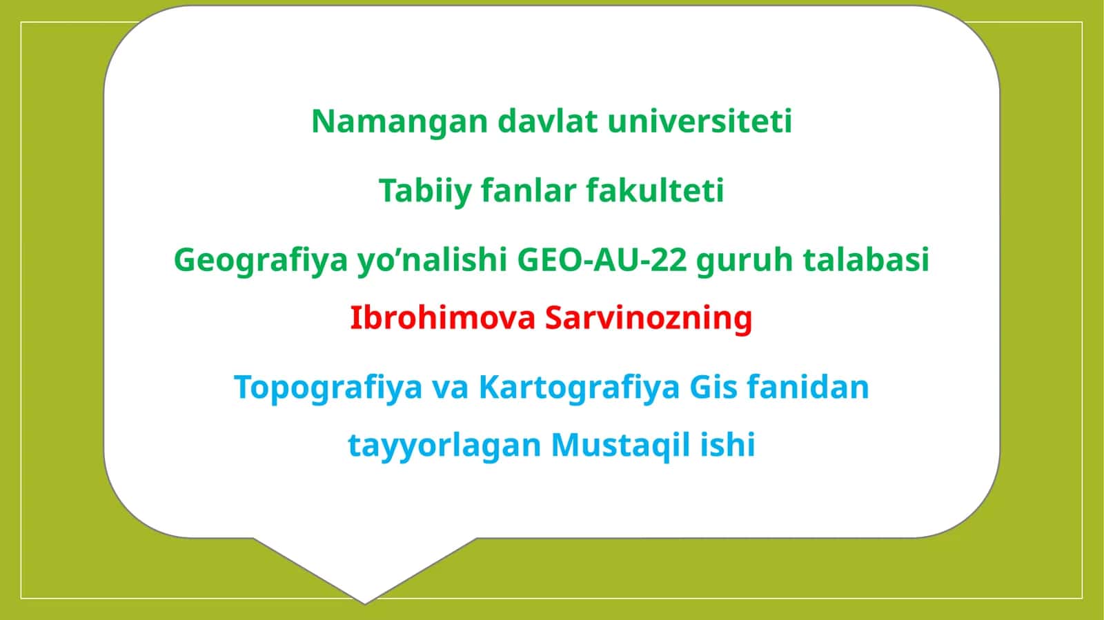 Topografiya va Kartografiya Gis fanidan tayyorlangan Geodezik tarmoqlar 1