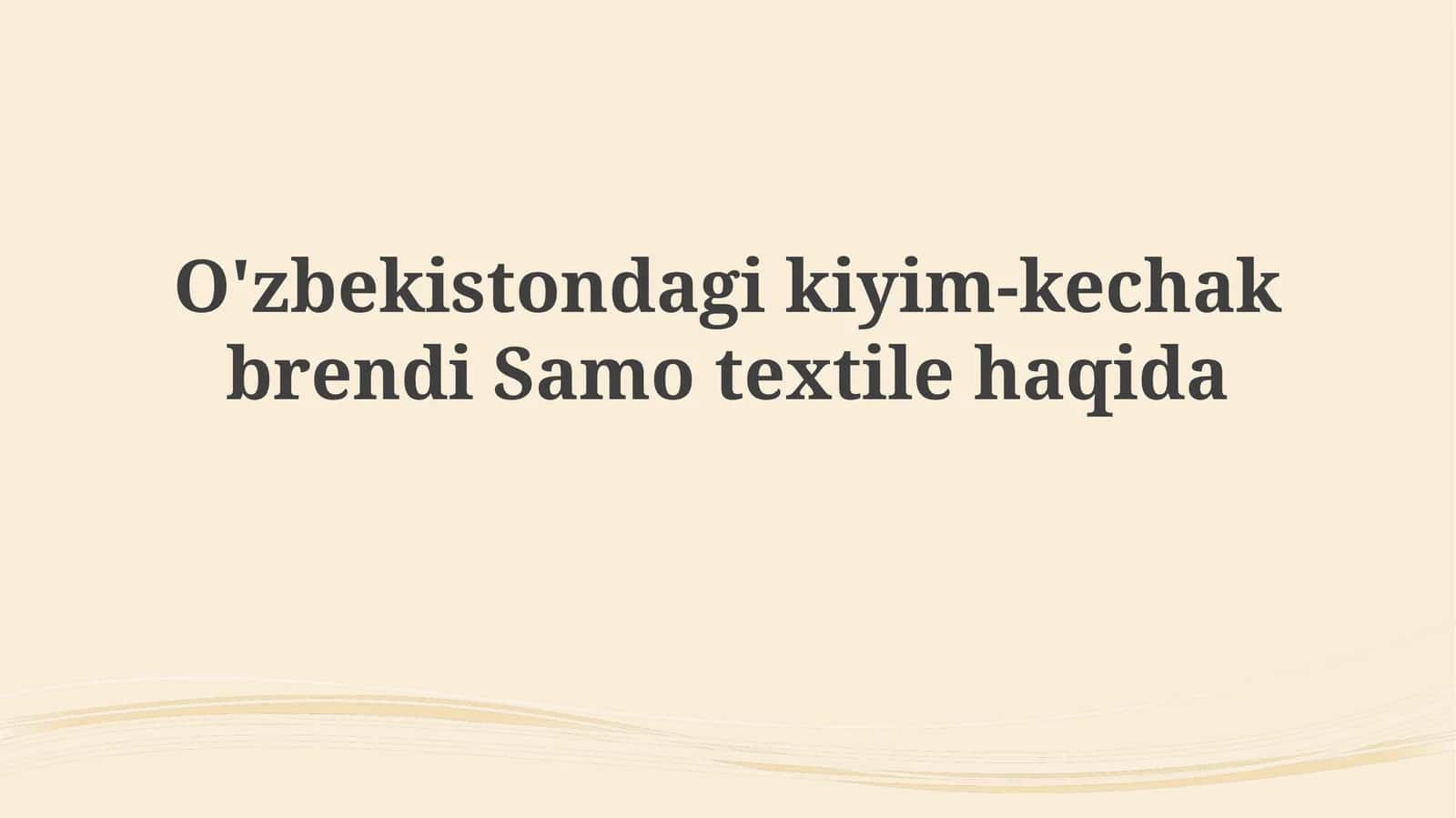 Samo Textile 1