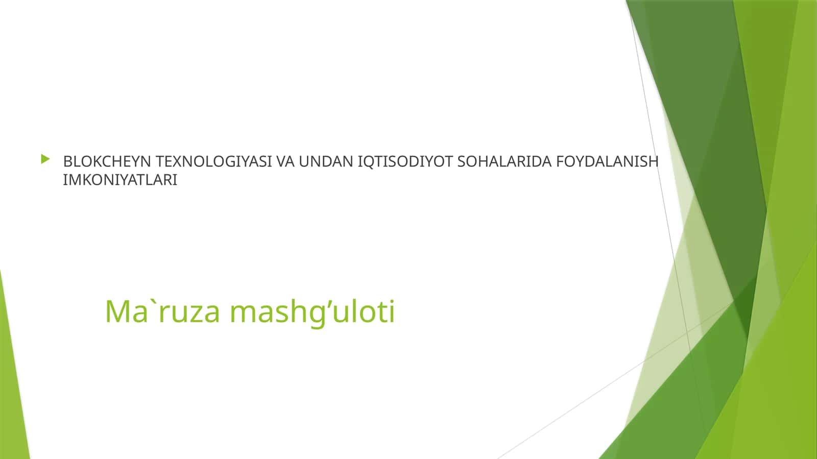 BLOKCHEYN TEXNOLOGIYASI VA UNDAN IQTISODIYOT SOHALARIDA FOYDALANISH IMKONIYATLARI 1