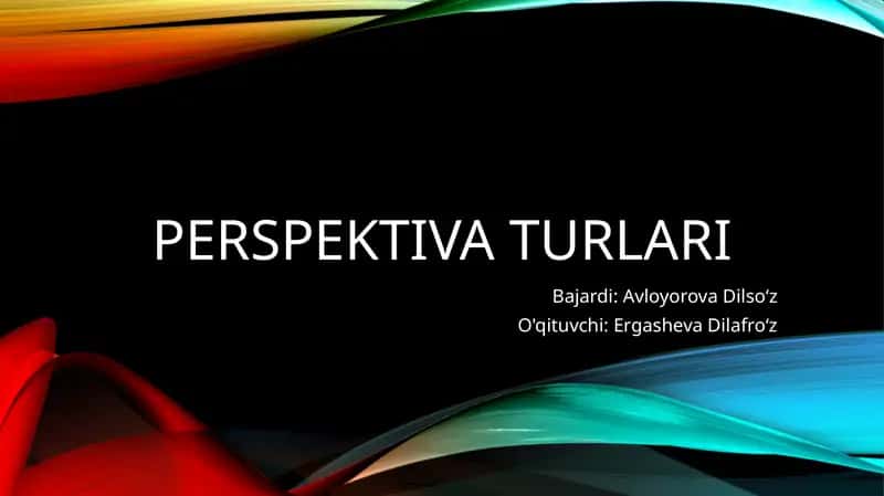 Perspektiva turlari 1