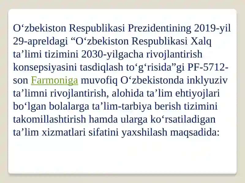 ALOHIDA TA’LIM EHTIYOJLARI