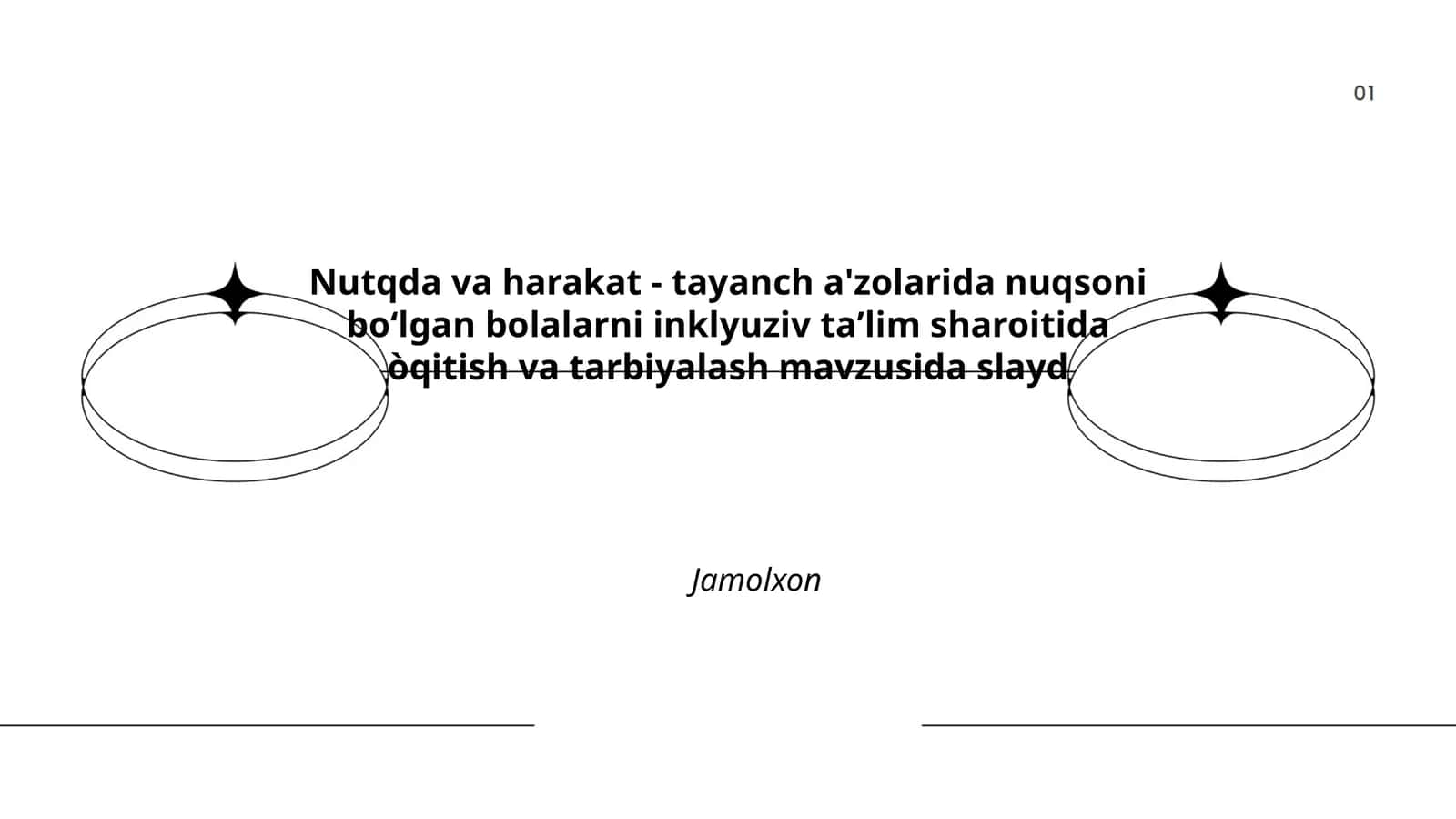 Nutqda va harakat - tayanch a'zolarida nuqsoni boʻlgan bolalarni inklyuziv taʼlim sharoitida òqitish va tarbiyalash mavzusida slayd 1