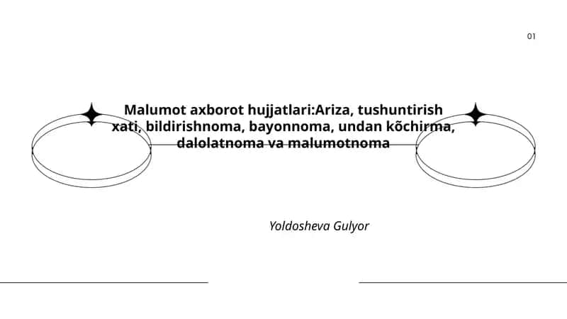 Malumot axborot hujjatlari 1
