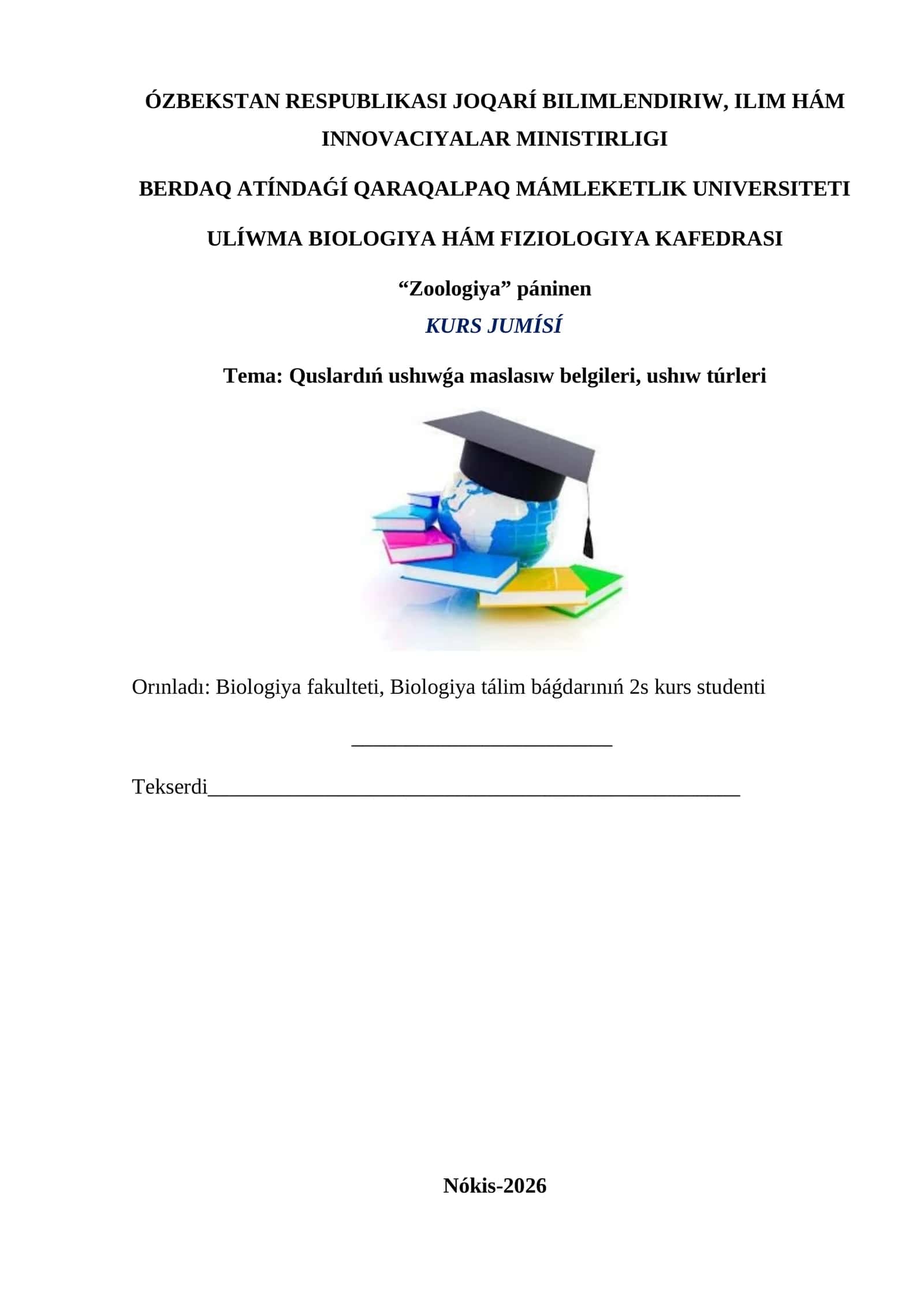 Quslardıń ushıwǵa maslasıw belgileri, ushıw túrleri 1