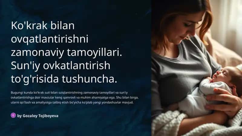 Ko'krak bilan ovqatlantirishning zamonaviy tamoyillari 1